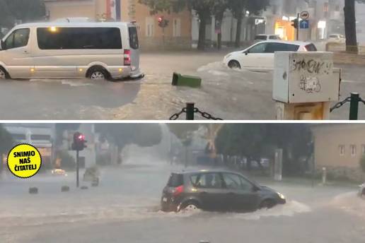 VIDEO Biograd na Moru - pod vodom. Izbili su i šahtovi: 'Tu je strašno. Ulice su poplavljene...'