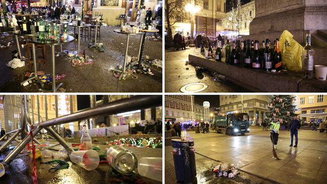 FOTO Nakon proslave Nove na ulicama ostale tone smeća