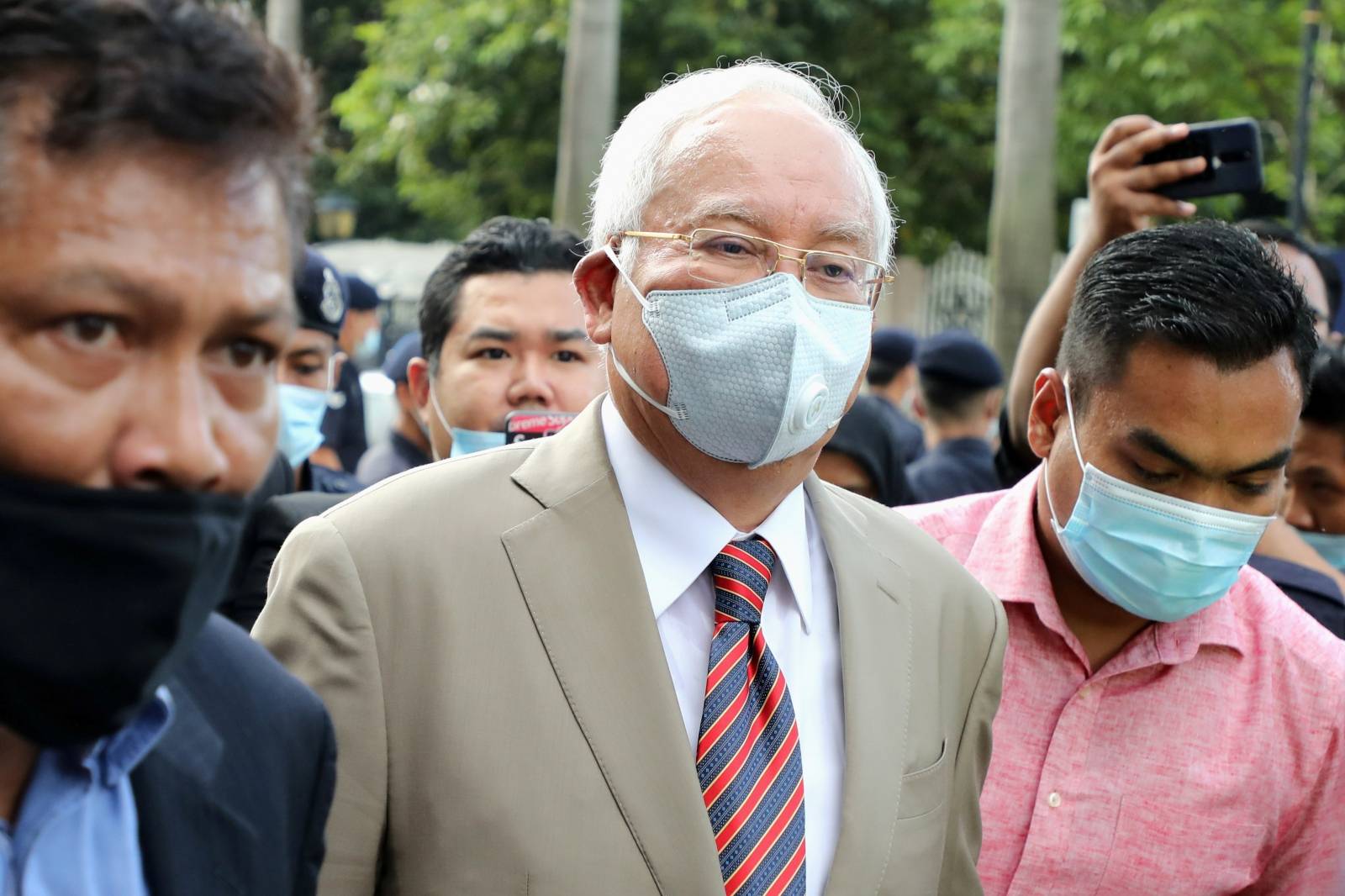 Former Malaysian Prime Minister Najib Razak arrives at Kuala Lumpur High Court in Kuala Lumpur