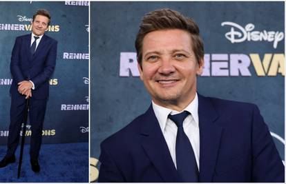 Jeremy Renner prvi put nakon nesreće na crvenom tepihu: Na premijeri hodao pomoću štapa