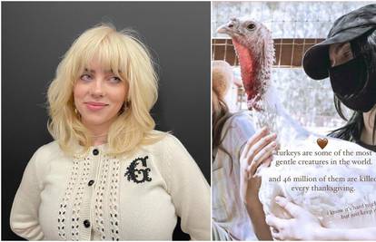 Billie Eilish podržala veganstvo grleći puricu: 46 milijuna purica ubiju za svaki Dan zahvalnosti