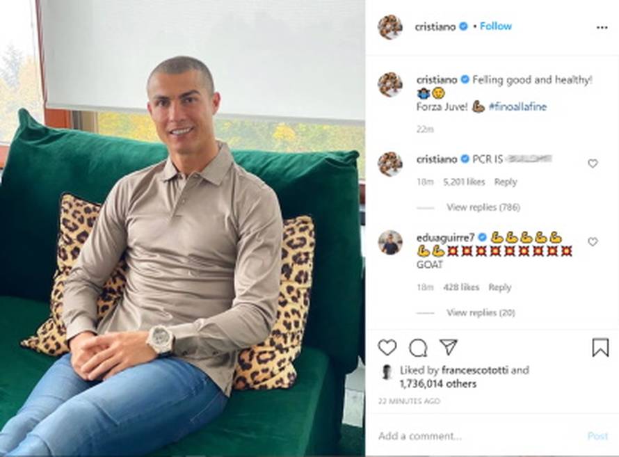 Ronaldo opet pozitivan i bijesan jer ne smije na Messija, psovao je testiranje pa obrisao objavu