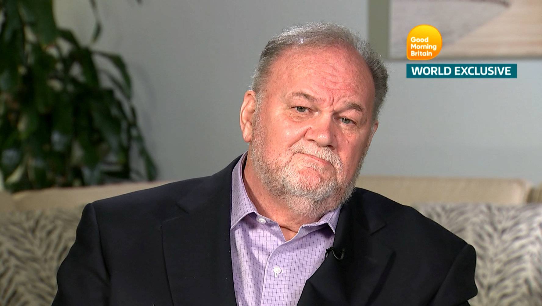 Thomas Markle, Meghan Markle's father, is seen in a still taken from video as he gives an interview to ITV's Good Morning Britain program which is broadcast from London