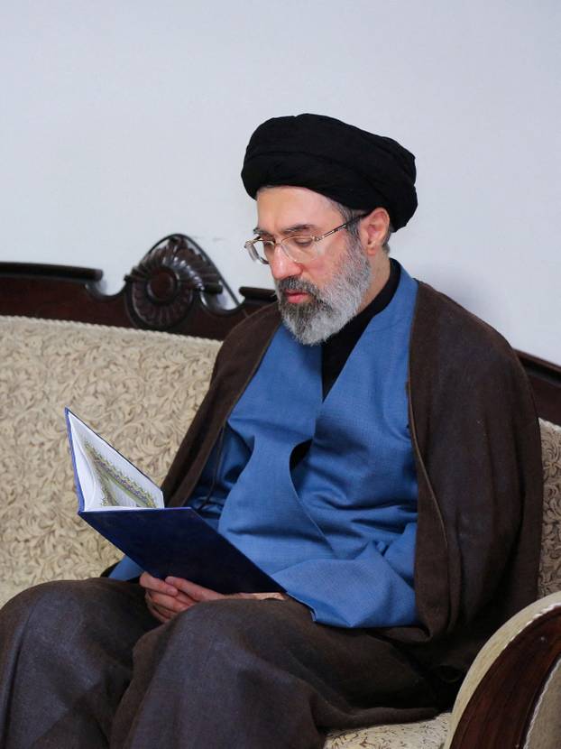 FILE PHOTO: Mojtaba Khamenei visits Hezbollah's office in Tehran