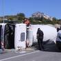Split: Prevrnula se mješalica za beton kod priključka na brzu cestu Solin - Klis