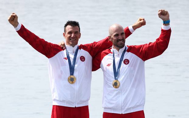 Rowing - Men's Pair Victory Ceremony