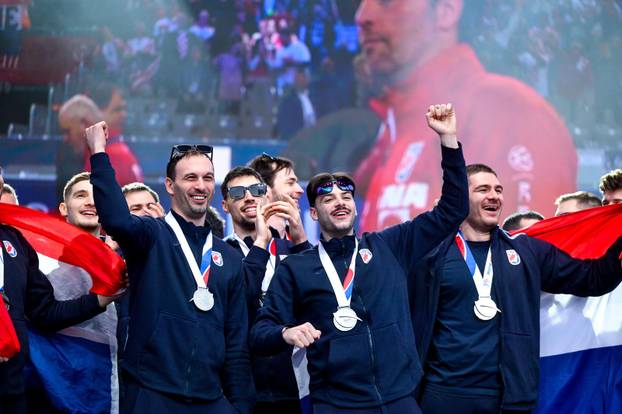 Zagreb: Hrvatska rukometna reprezentacija stigla na svečani doček na Trgu bana Josipa Jelačića