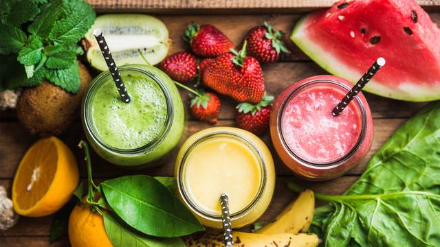 Freshly,Blended,Fruit,Smoothies,Of,Various,Colors,And,Tastes,In