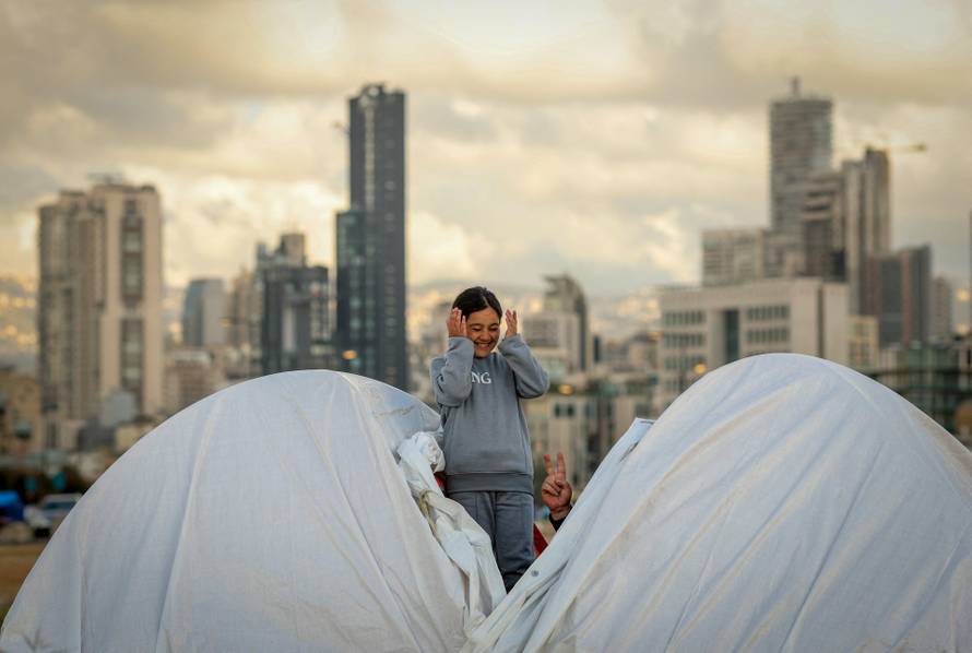Displaced people find shelter amid escalating hostilities between Hezbollah and Israel in Beirut
