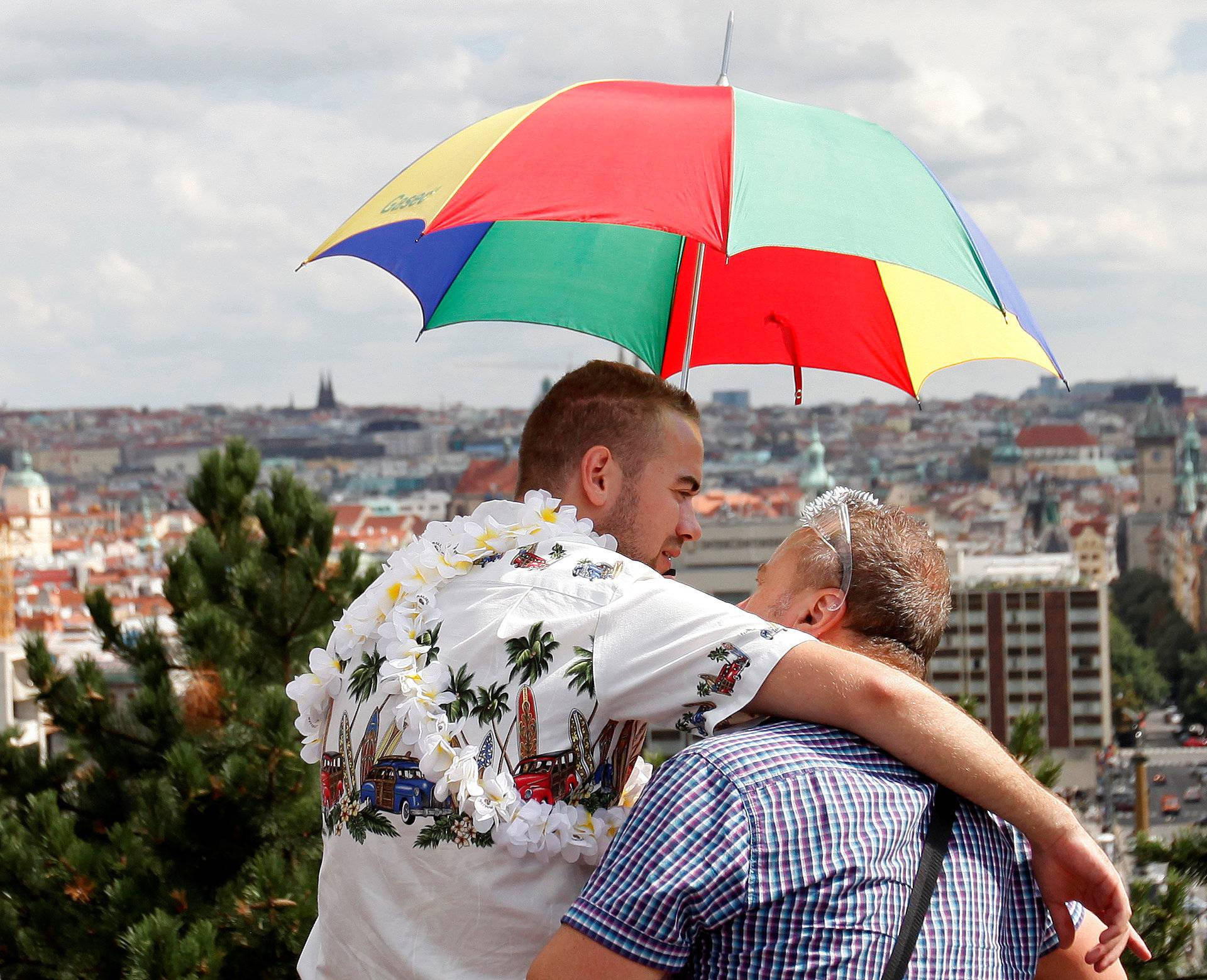 Participants attend the Prague Pride Parade in support of gay rights, in Czech Republic