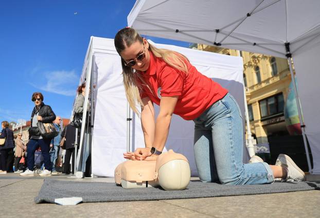 Zagreb: Obilježavanje Svjetskog dana zdravlja na Trgu bana Josipa Jelačića