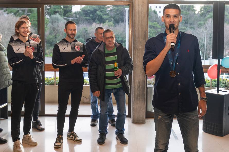 Dubrovnik: Svečani doček Marka Kuraje, brončanog reprezentativca hrvatske futsal reprezentacije
