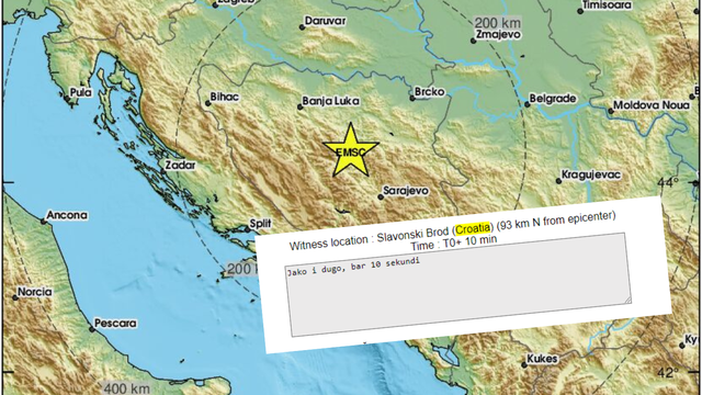 Snažan potres zaljuljao i većinu Hrvatske: Mi smo u Dubravi i sve se treslo. Drmalo i Sl. Brod