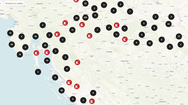radili stranica s azuriranim popisom trgovina koje rade nedjeljom k w11z