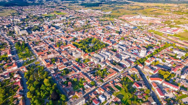 Town,Of,Bjelovar,Aerial,Panoramic,View,,Bilogora,Region,Of,Croatia