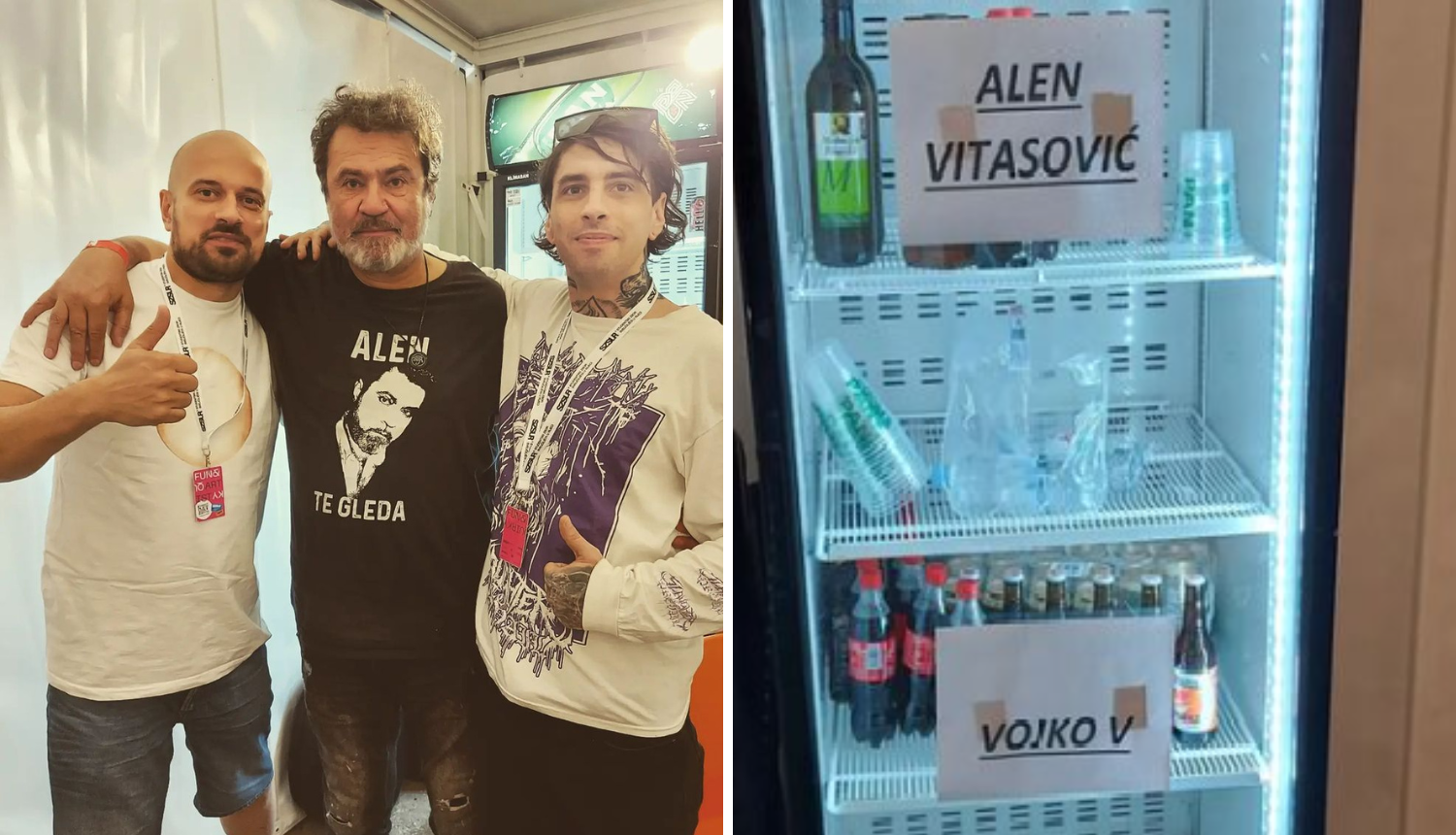 Pjesma, alkohol i sloga: Vojko V i Vitasović nastupili pa pokazali kako su si opremili hladnjak