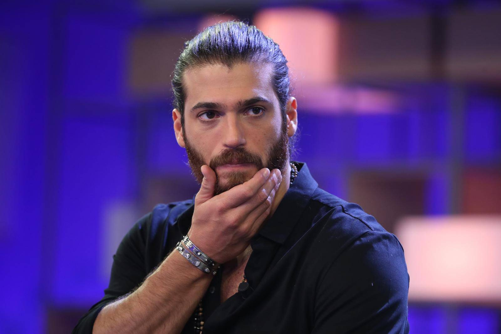 Actor Can Yaman during news conference in Madrid