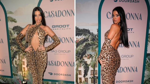 Leopard Knollica pokazala svoje obline u uskoj haljini u Miamiju