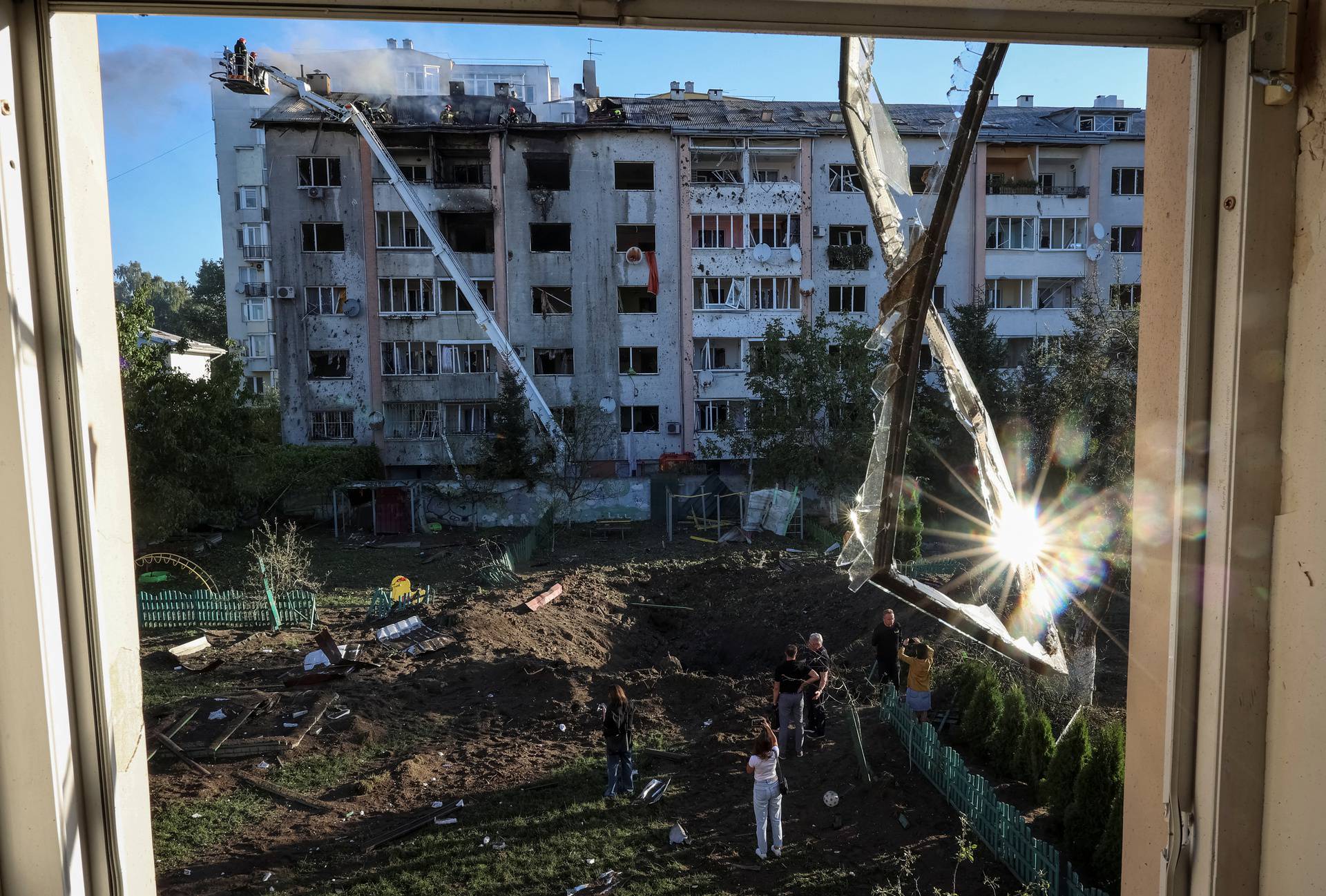 Aftermath of a Russian missile attack in Lviv