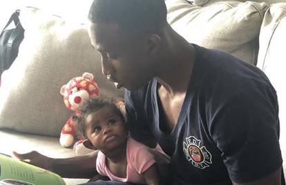 Brižni tata vatrogasac rastopio srca: Kćeri pružio spa tretman