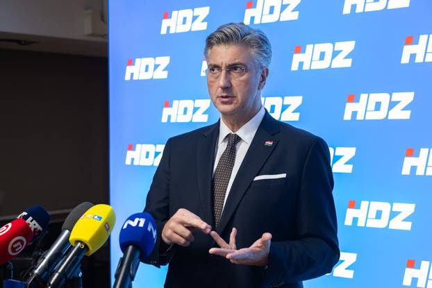Zagreb: Andrej Plenković dao je izjavu medijima nakon sjednice Predsjedništva HDZ-a