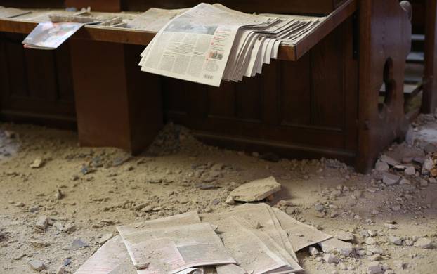 Zagreb: Oštećenja na franjevačkom samostanu Sv. Franje nakon velikog potresa