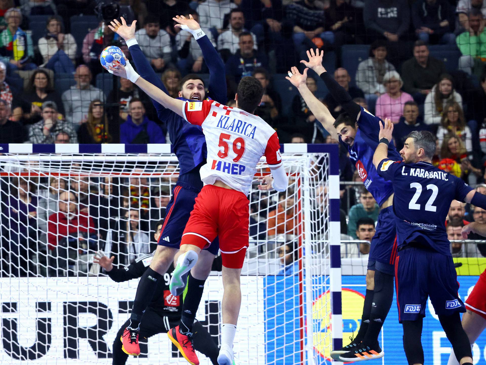 EHF 2024 Men's European Handball Championship - Main Round - France v Croatia