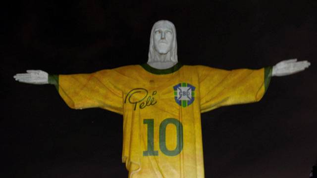 Ceremony for the first anniversary of Brazilian soccer legend Pele's death, at the Christ the Redeemer in Rio de Janeiro
