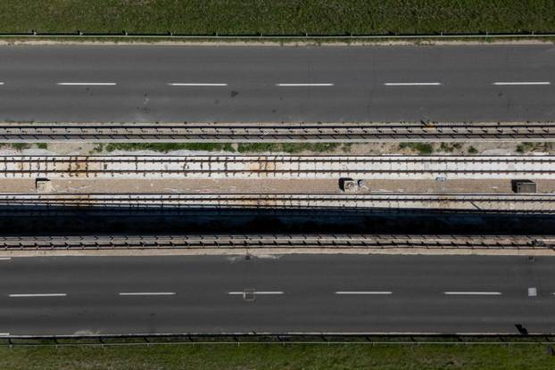 Napredak radova na Sarajevskoj cesti u Novom Zagrebu snimljen iz zraka