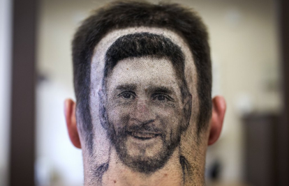 Čovjek s dva lica: Na potiljak obrijao portret Lea Messija...