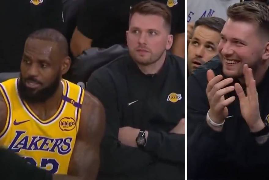 Dončić prvi put na klupi Lakersa. Oduševio ga LeBronov potez protiv Ivice Zupca...
