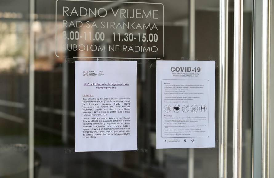 Split: Prošireni dio zaraznog odjela, hitni prijem i natpisi na ulazu u HZZO
