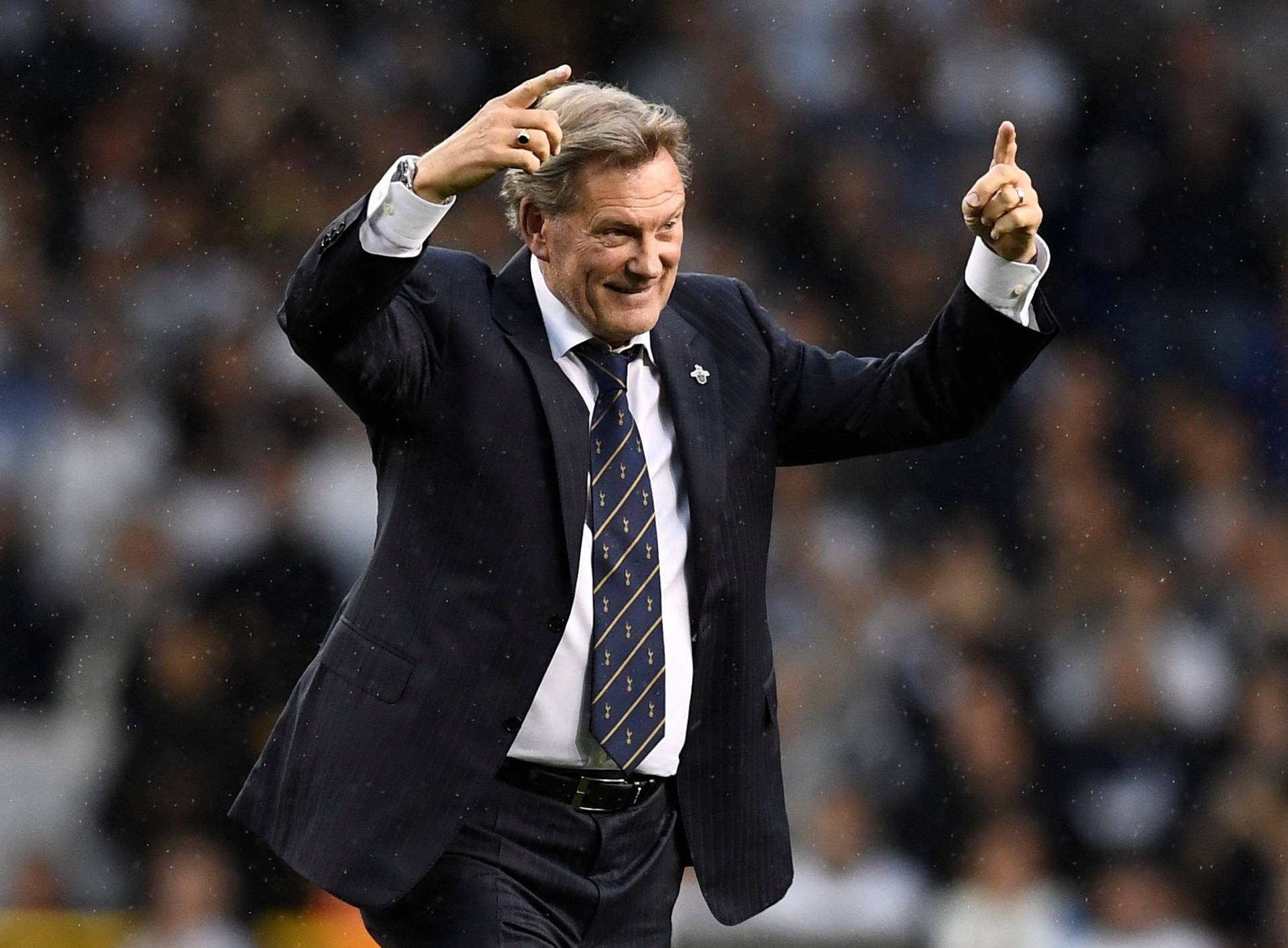 FILE PHOTO: Former Tottenham player and manager Glenn Hoddle during the ceremony after the game