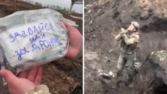 VIDEO Ruski vojnik signalizirao predaju u Bahmutu pa dronom primio poruku od Ukrajinaca