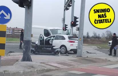 VIDEO Sudar u Velikoj Gorici: U nesreći je ozlijeđeno dvoje ljudi