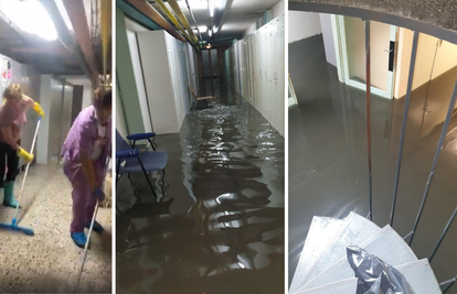 Uživo: Potop u Klaićevoj bolnici, materijalna šteta je velika