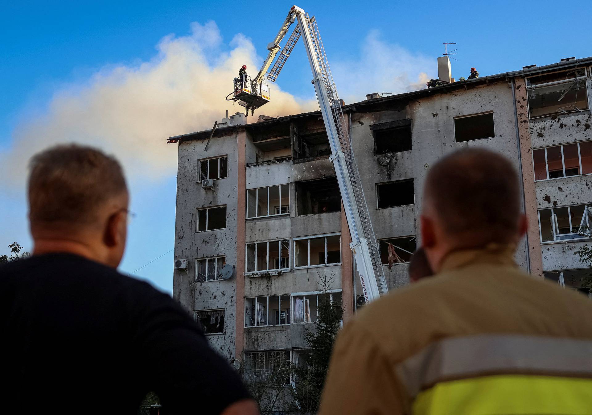 Aftermath of a Russian missile attack in Lviv