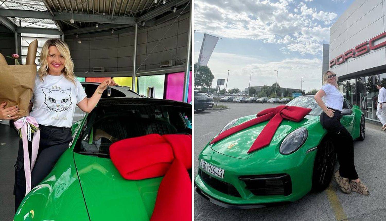 Snježana Mehun štiklom gazi  zeleni Porsche od 385 konja: 'Brza vožnja je za trkaće staze'