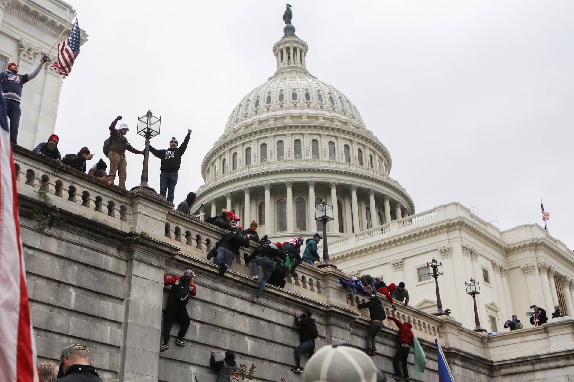 Supporters of U.S. President Donald Trump gather in Washington