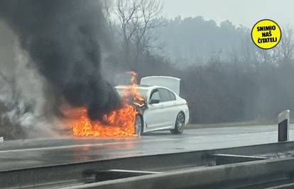 VIDEO Na A3 je gorio automobil