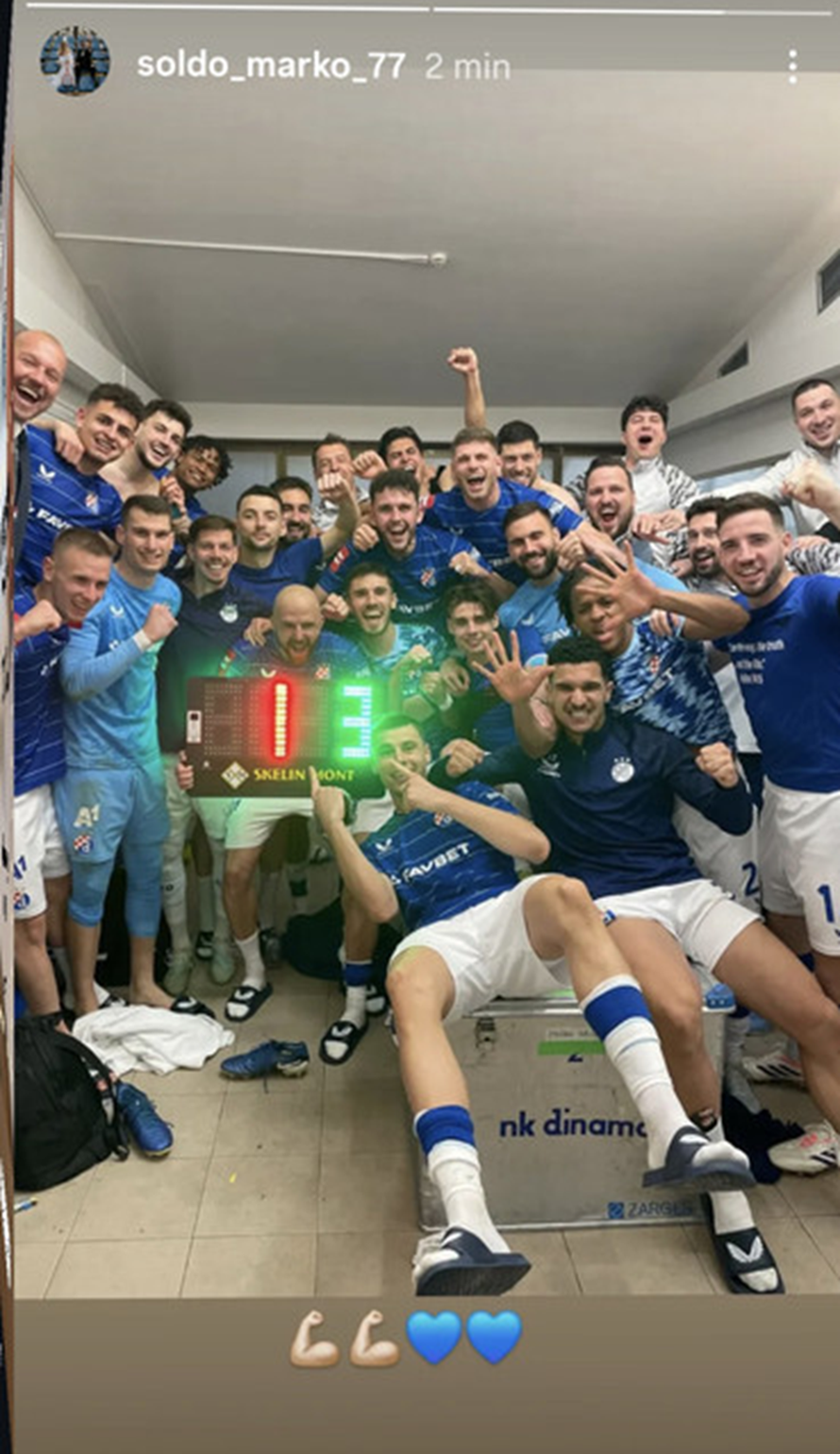 FOTO Igrači Dinama originalnom proslavom oduševili navijače!