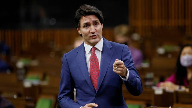 FILE PHOTO: Canada's Prime Minister Justin Trudeau speaks during Question Period in the House of Commons on Parliament Hill in Ottawa