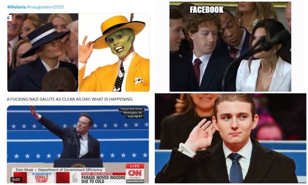 FOTO Internet ne staje: Sprdaju Melanijin šešir, Zuckerberga koji bulji u grudi, 'nazi' pozdrav