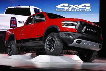 2019 Ram 1500 Rebel pickup truck is displayed at the North American International Auto Show in Detroit