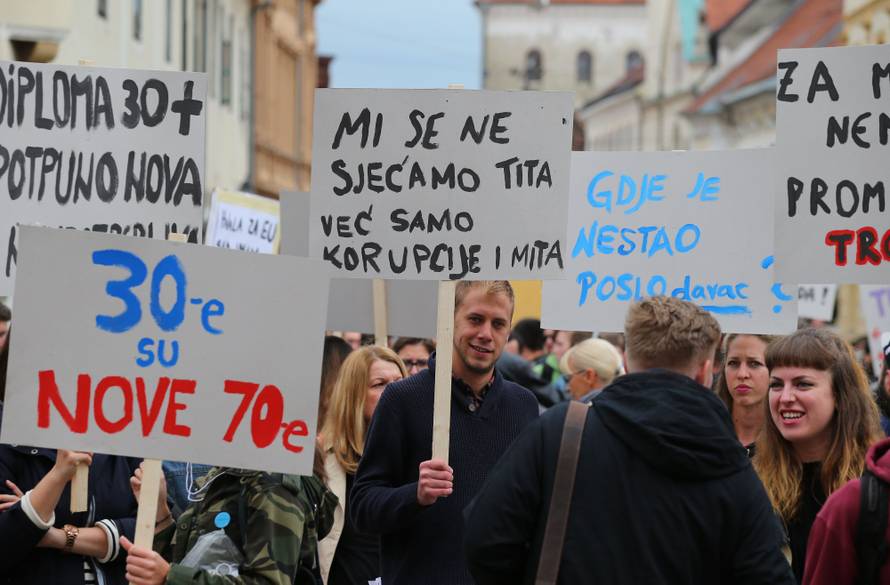Prosvjed mladih: 'U Njemačku bih na odmor, a ne na bauštelu'