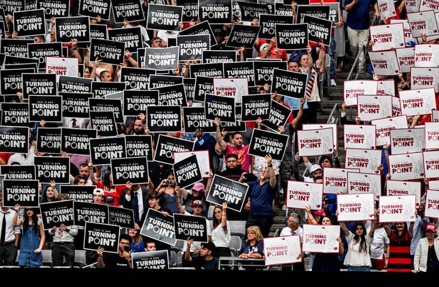 Memorial service for slain conservative commentator Charlie Kirk, in Glendale