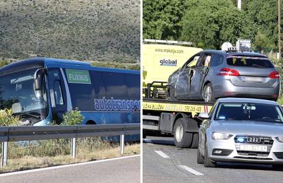 Drama kod Knina: Sudarili su se taksi i autobus pun vojnika koji se zaustavio na rubu ponora...