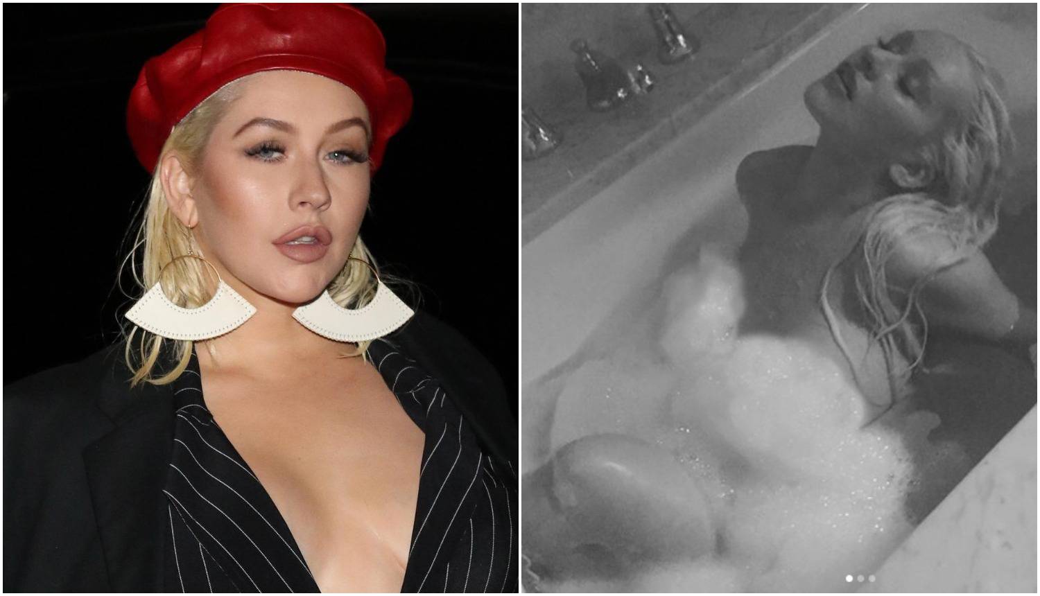 Christina Aguilera gola pozira zaručniku: Uživa u vrućoj kupki
