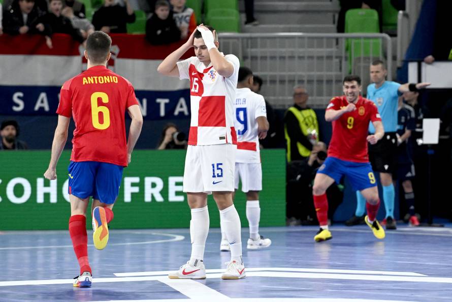Susret Hrvatske i Španjolske u polufinalu Europskog prvenstva u futsalu