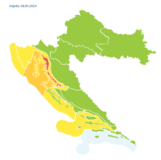 Grmljavinsko nevrijeme u više regija, za jednu moguća i tuča!